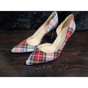 Jessica Simpson Lessey Plaid Pointed-Toe Heels Sz. 8.5M